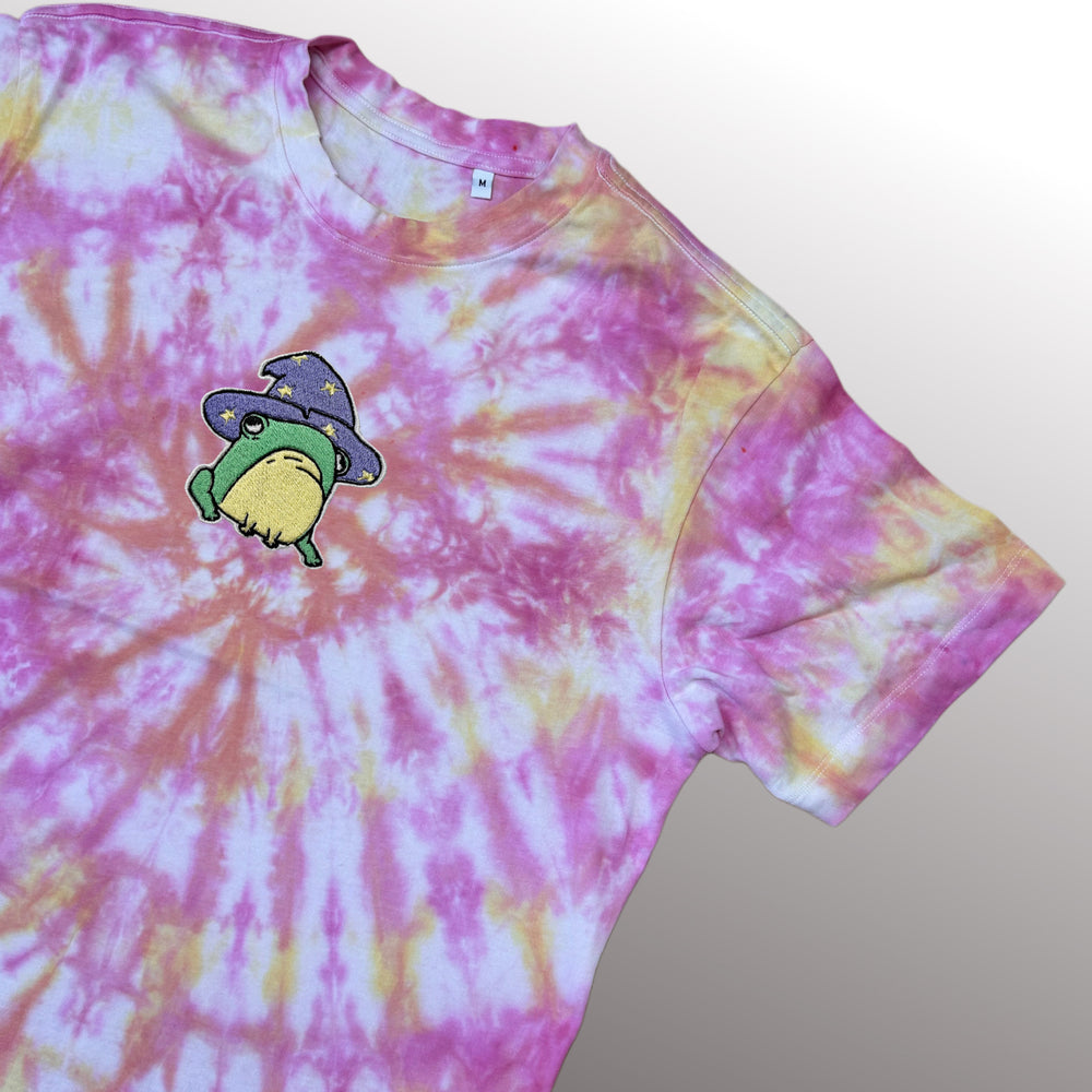 Wizard Frog - Rainbow Tee - T-shirt - MillersMind - wizard-frog-tee-10 - ["embroidery","organic","T-shirt","Tie Dye"]