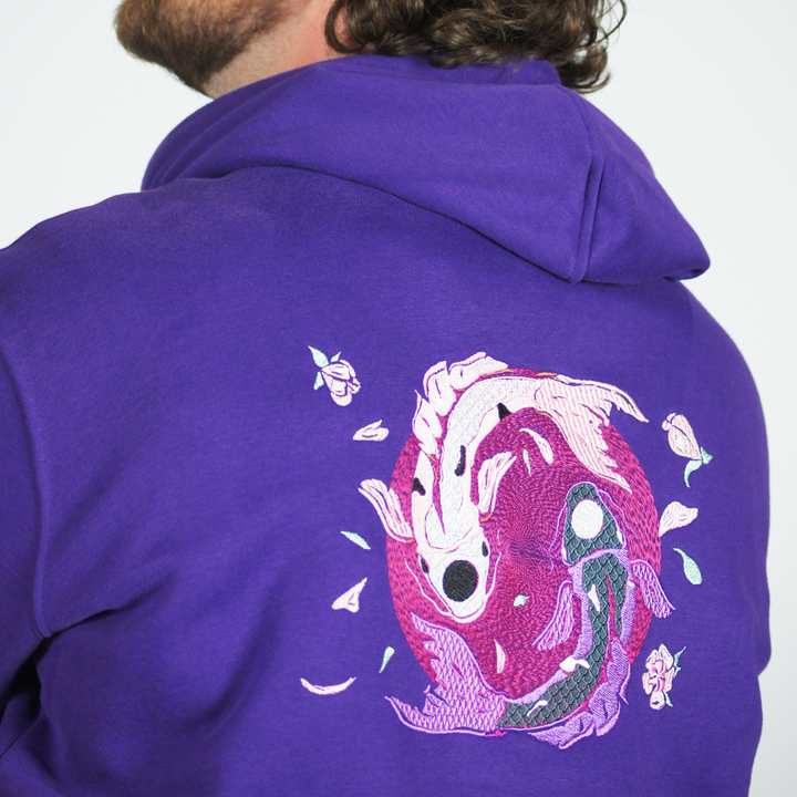 Yin Yang Hoodie - Black - hoodie - MillersMind - ying-yang-hoodie-black - ["big embroidery","embroidery","handmade","hoodie","large embroidery","organic"]