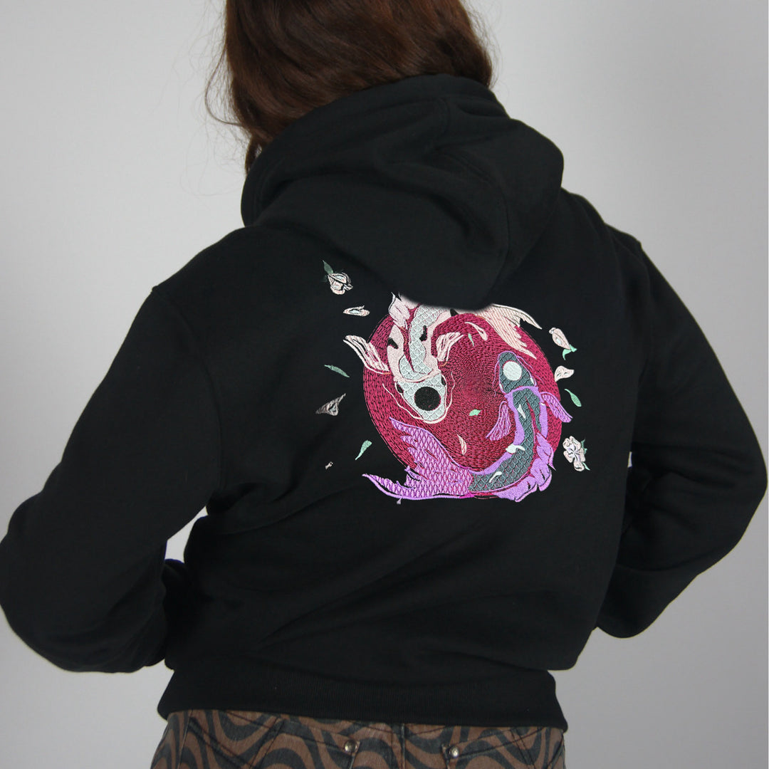 Yin Yang Hoodie - Purple - hoodie - MillersMind - ying-yang-hoodie-purple - ["big embroidery","embroidery","handmade","hoodie","large embroidery","organic"]
