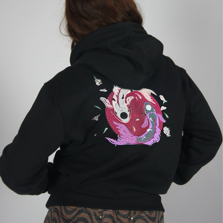 Yin Yang Hoodie - Purple - hoodie - MillersMind - ying-yang-hoodie-purple - ["big embroidery","embroidery","handmade","hoodie","large embroidery","organic"]