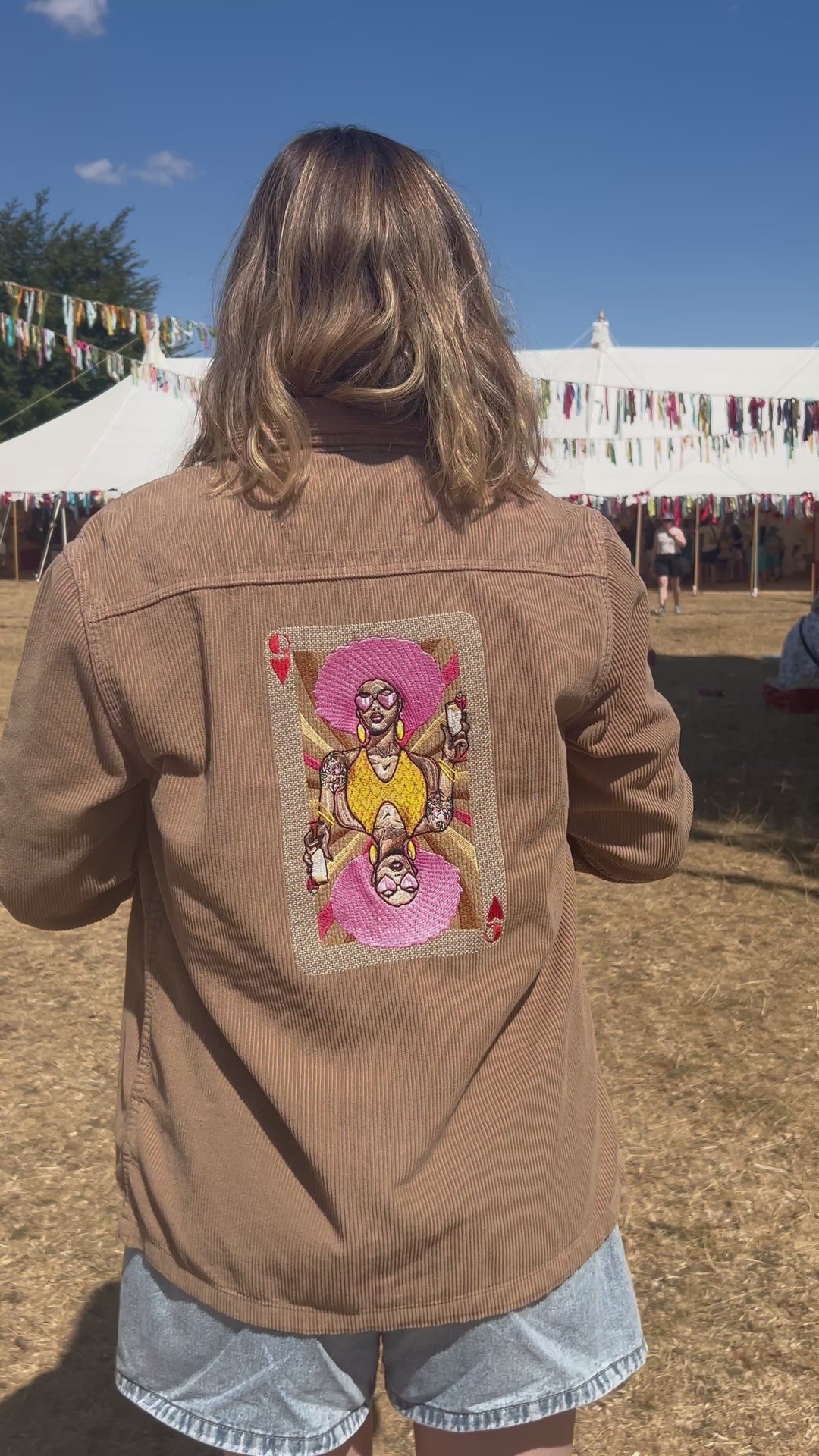 Queen Of Hearts - Organic Cotton Corduroy Jacket in Camel