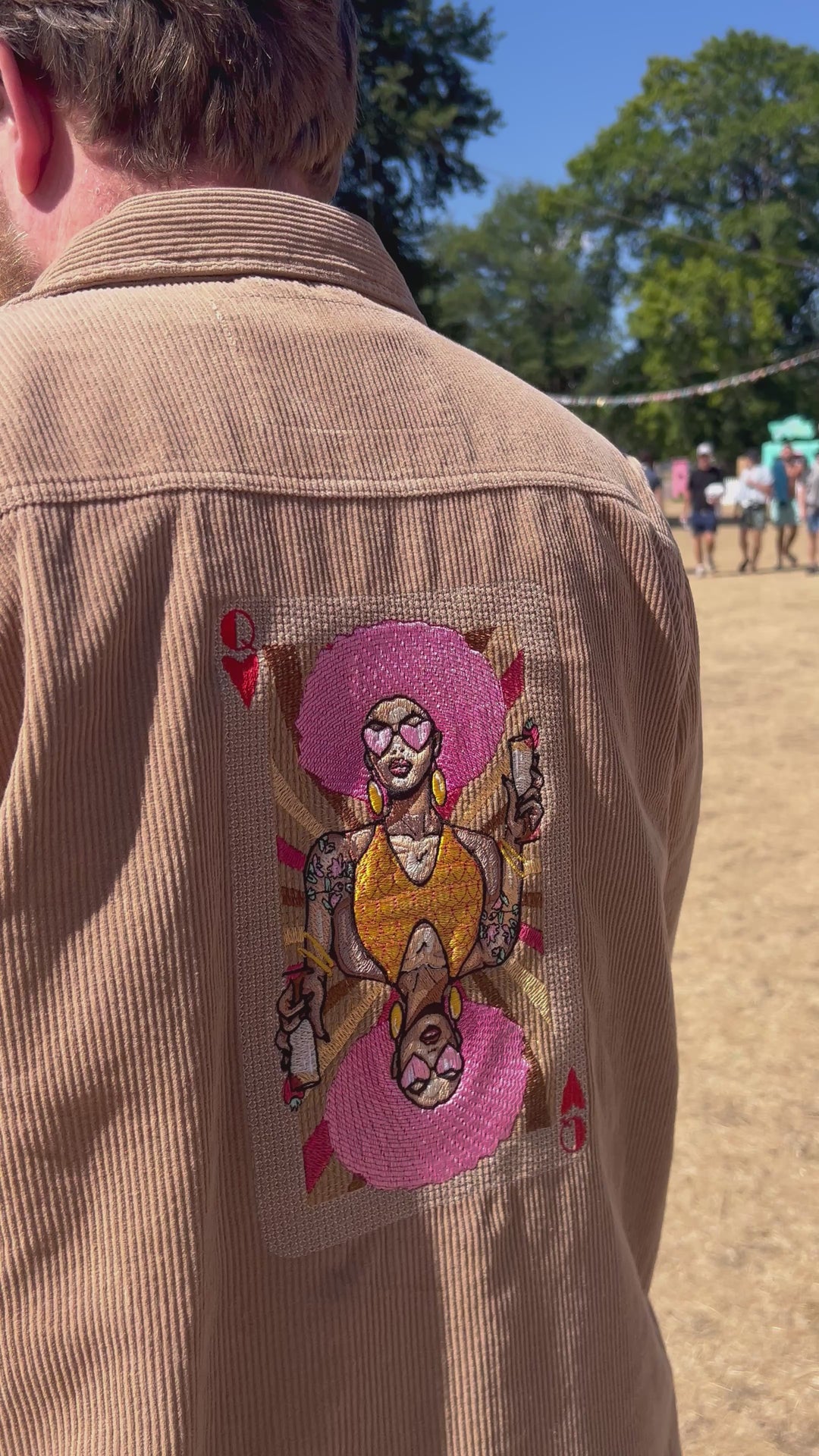 Queen Of Hearts - Organic Cotton Corduroy Jacket in Camel