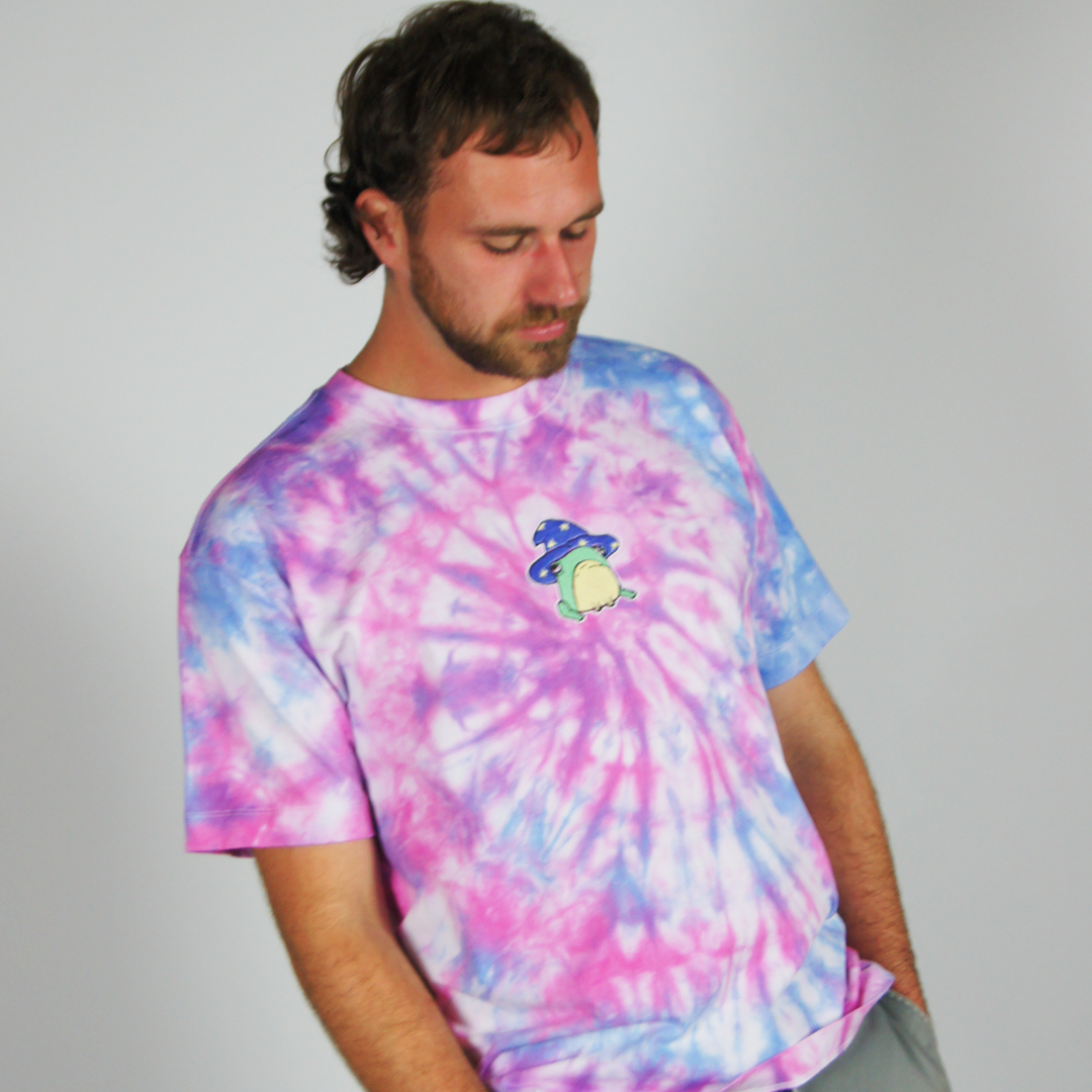 Wizard Frog - Rainbow Tee - T-shirt - MillersMind - wizard-frog-tee-10 - ["embroidery","organic","T-shirt","Tie Dye"]