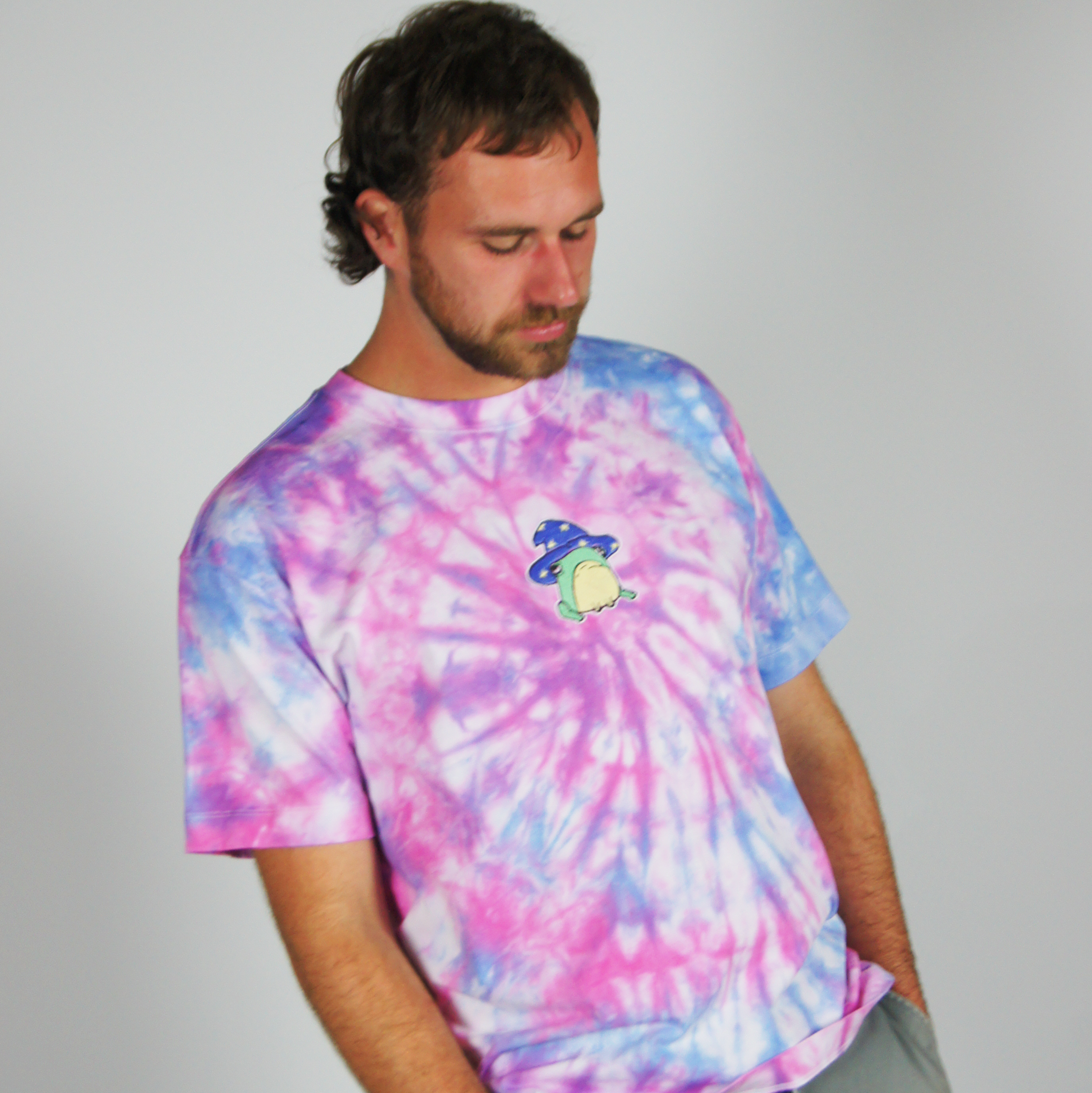 Wizard Frog - Rainbow Tee - T-shirt - MillersMind - wizard-frog-tee-10 - ["embroidery","organic","T-shirt","Tie Dye"]